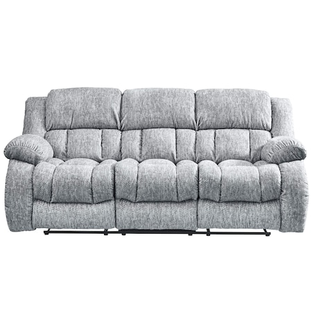 Global Furniture Usa Transitional Zaftig Fabric U250 Grey Reclining Sofa 2365